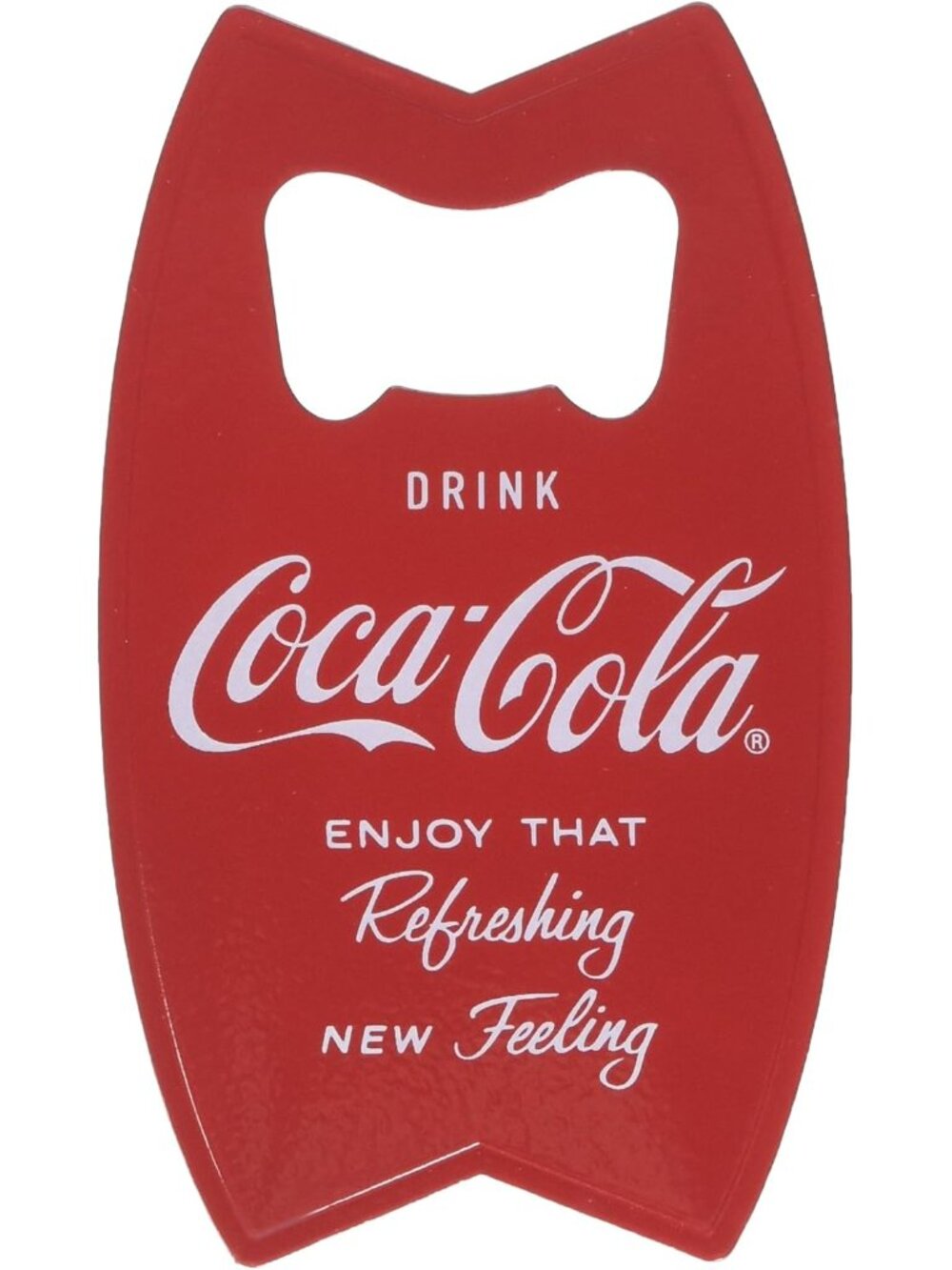 Stainless Steel Coca-Cola Bottle Opener Fridge Magnet, Red